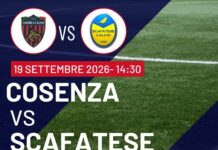 Le formazioni ufficiali di Cosenza-Scafatese