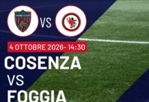 Le formazioni ufficiali di Cosenza-Foggia