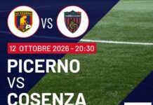 Le formazioni ufficiali di Picerno-Cosenza